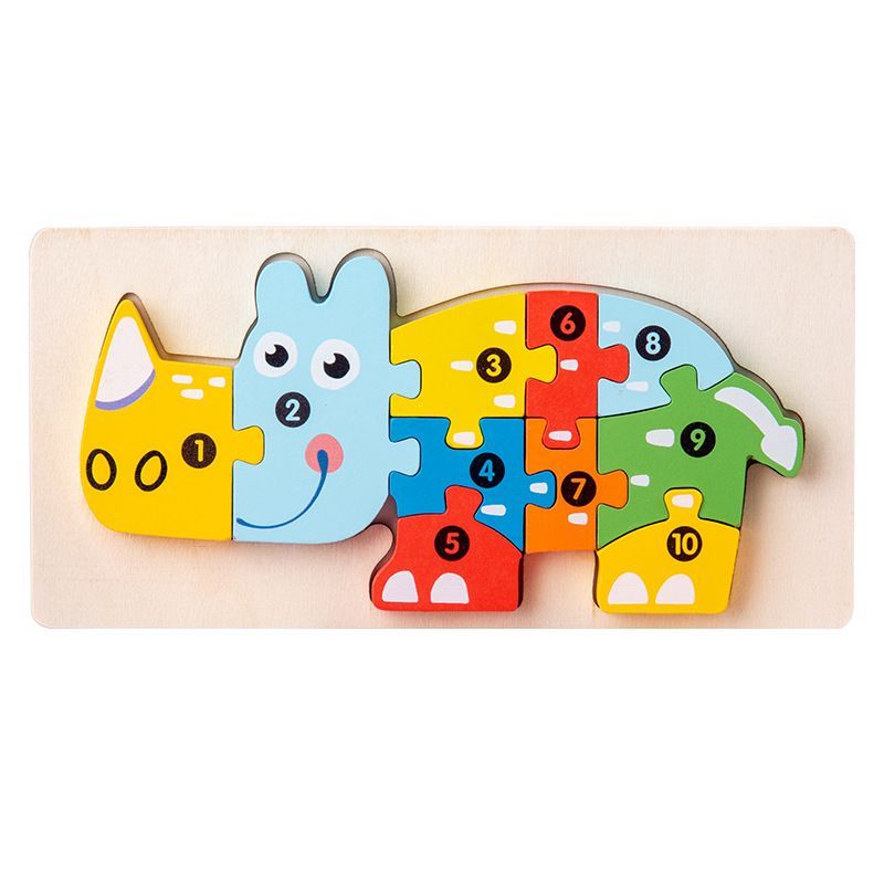 Wooden Early Education Building Blocks Puzzle