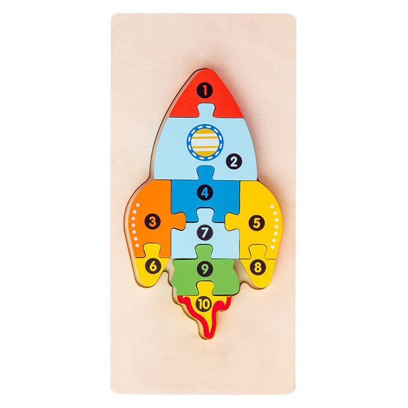 Wooden Early Education Building Blocks Puzzle