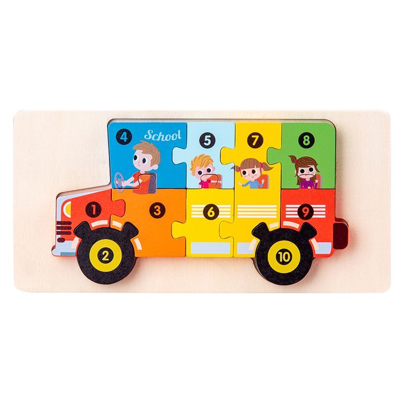 Wooden Early Education Building Blocks Puzzle