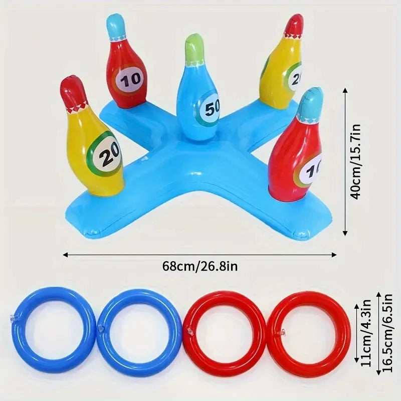 #### 1 Pc PVC Inflatable Bowling Sleeves, Children's Game Throwing SleevesWater Pool Play Water Sleeves Toys, Parent-Child Interactiv