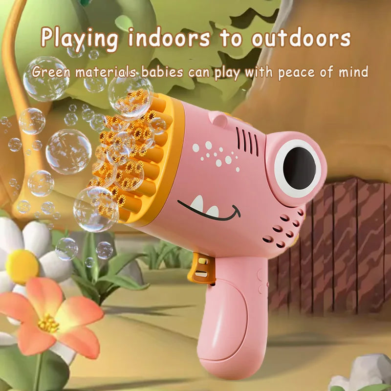 #### 40 Hole Dinosaur Bubble Handheld Bubble Machine, Electric Bubble Gun Outdoor Wedding Party Toy(without Bubble Water)