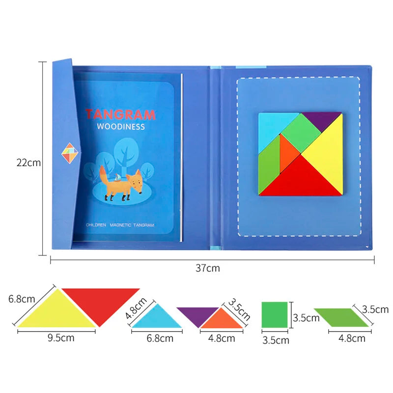 Puzzle magnétique pour enfants Montessori Tangram