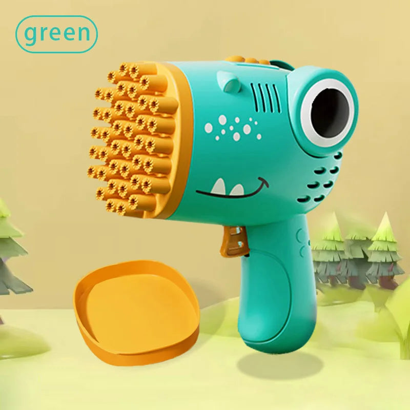 #### 40 Hole Dinosaur Bubble Handheld Bubble Machine, Electric Bubble Gun Outdoor Wedding Party Toy(without Bubble Water)