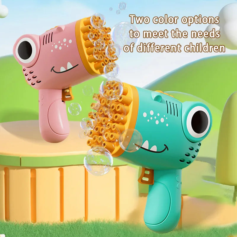 #### 40 Hole Dinosaur Bubble Handheld Bubble Machine, Electric Bubble Gun Outdoor Wedding Party Toy(without Bubble Water)