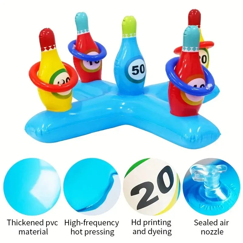 #### 1 Pc PVC Inflatable Bowling Sleeves, Children's Game Throwing SleevesWater Pool Play Water Sleeves Toys, Parent-Child Interactiv