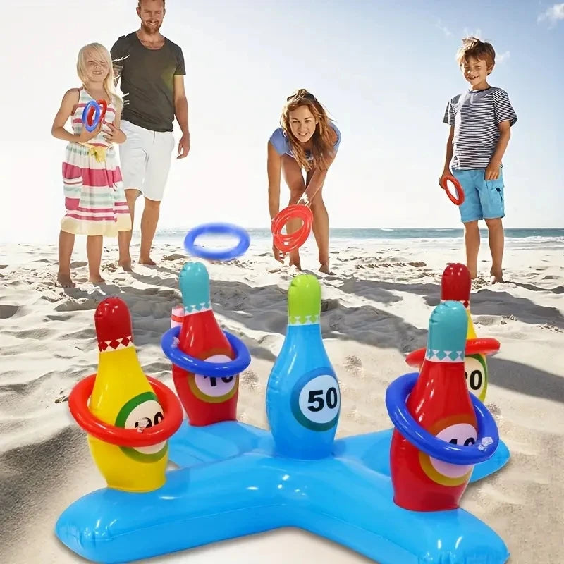 #### 1 Pc PVC Inflatable Bowling Sleeves, Children's Game Throwing SleevesWater Pool Play Water Sleeves Toys, Parent-Child Interactiv