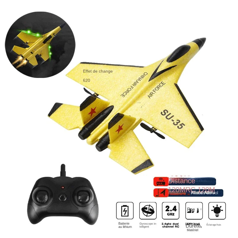 Jouet Avion de Chasse RC SU-35 pour Enfant