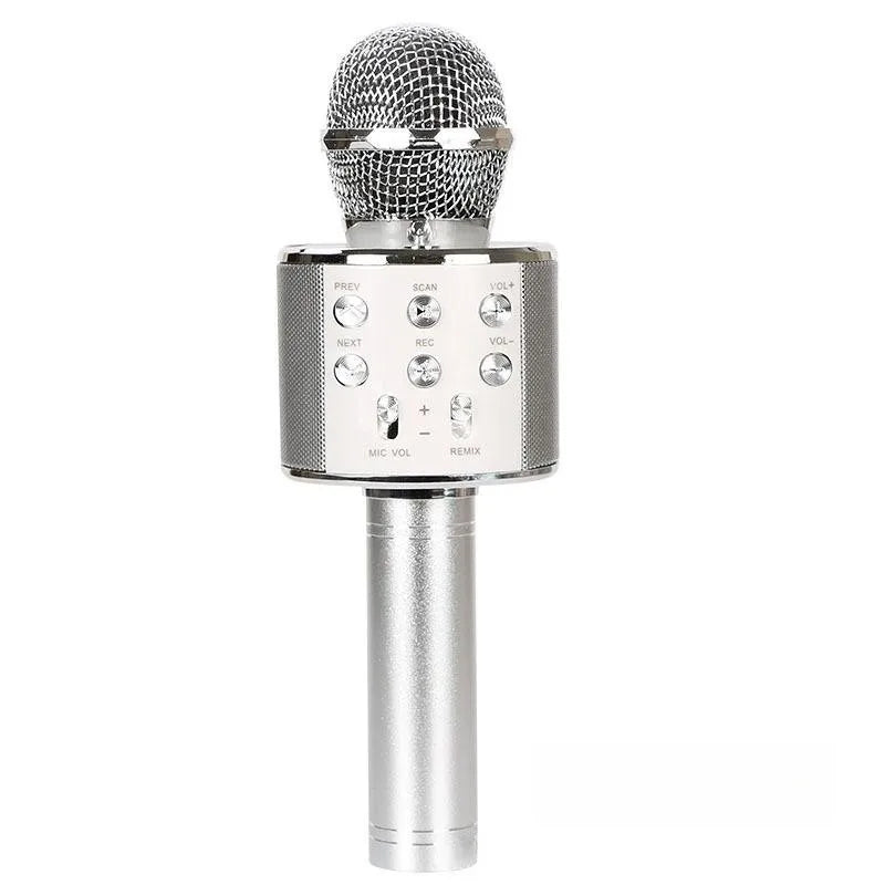 Wireless Bluetooth Karaoke Microphone , Karaoke Mic Speaker With Adjustable Remix FM Radio for Kids Girls Boys Teens Birthday