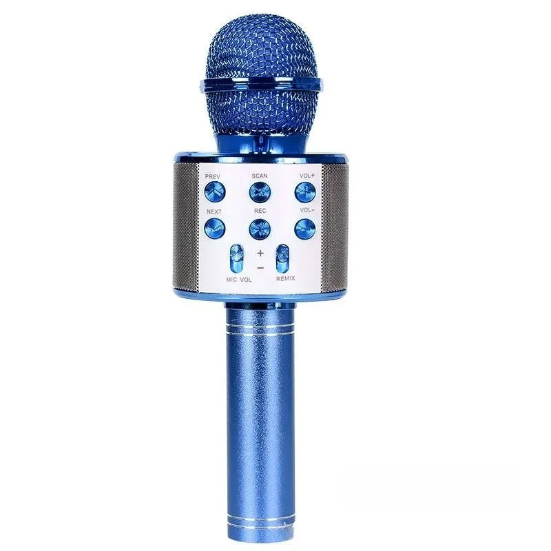 Wireless Bluetooth Karaoke Microphone , Karaoke Mic Speaker With Adjustable Remix FM Radio for Kids Girls Boys Teens Birthday