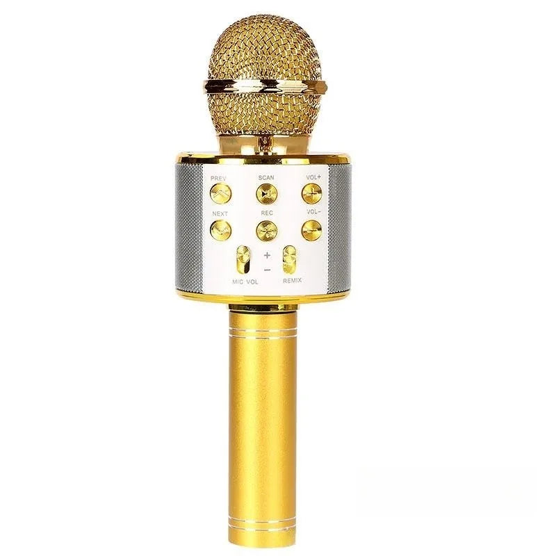 Wireless Bluetooth Karaoke Microphone , Karaoke Mic Speaker With Adjustable Remix FM Radio for Kids Girls Boys Teens Birthday