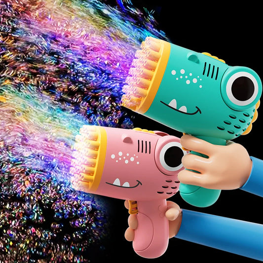 #### 40 Hole Dinosaur Bubble Handheld Bubble Machine, Electric Bubble Gun Outdoor Wedding Party Toy(without Bubble Water)